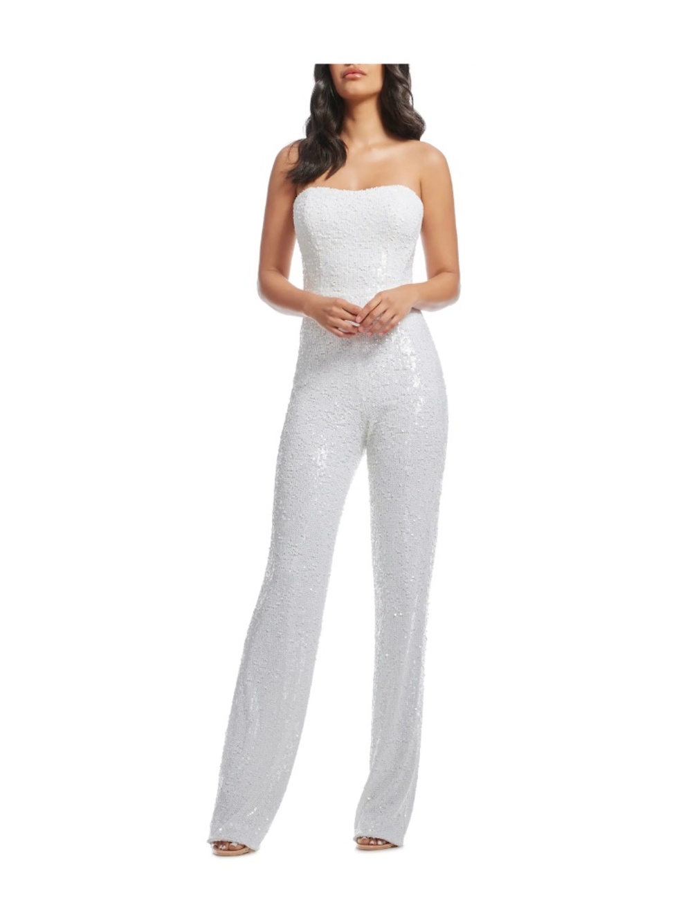 Dress the Popluation Andy Sequin Strapless Jumpsuit